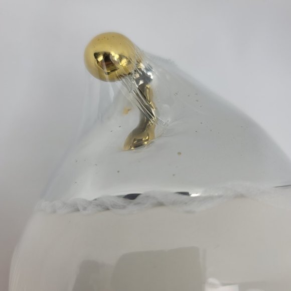 New Santaland Metallic Accent Cute Christmas Snowman 8" Small Cookie Candy Jar - Picture 7 of 7